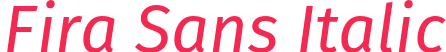 Fira Sans Italic